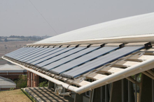 flat plate rooftop heat pipe solar water heater