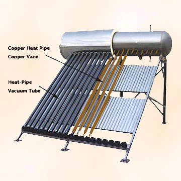 stainless Steel residential heat pipe solar water heater